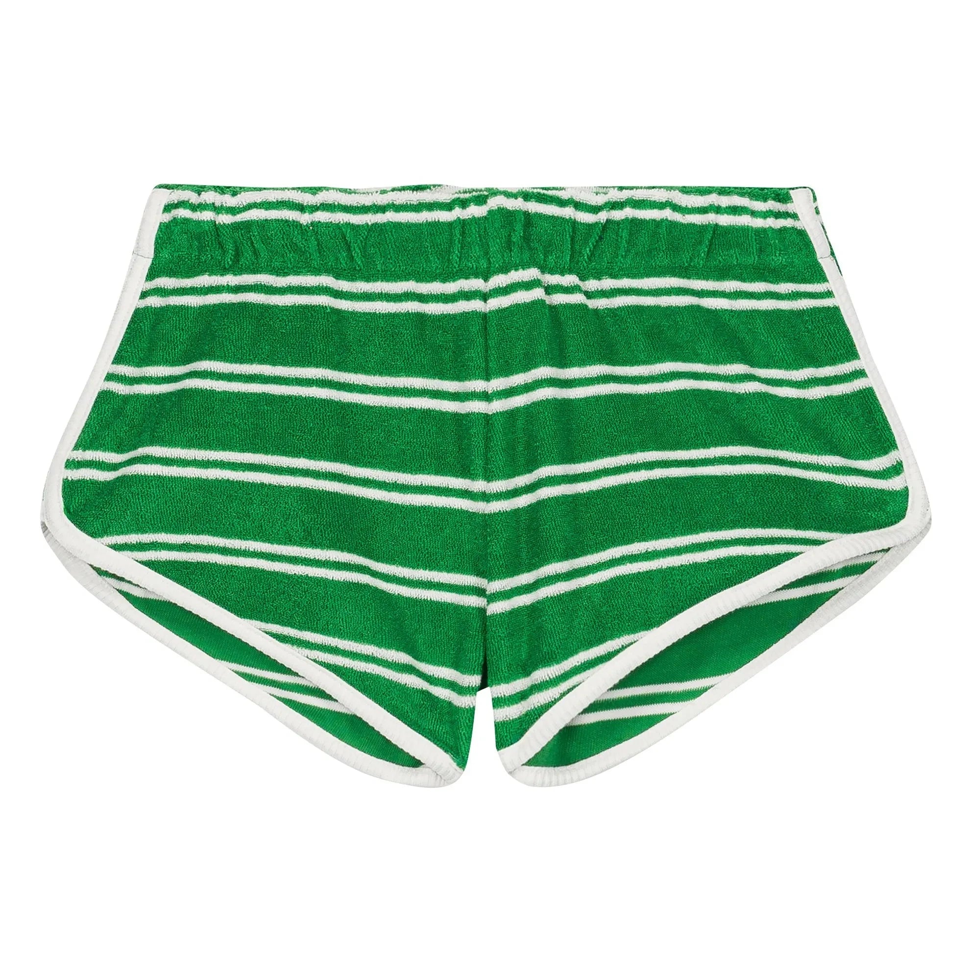 We Are Kids - Juju Shorts de toalla de algodón orgánico a rayas | Verde