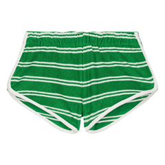 We Are Kids - Juju Shorts de toalla de algodón orgánico a rayas | Verde