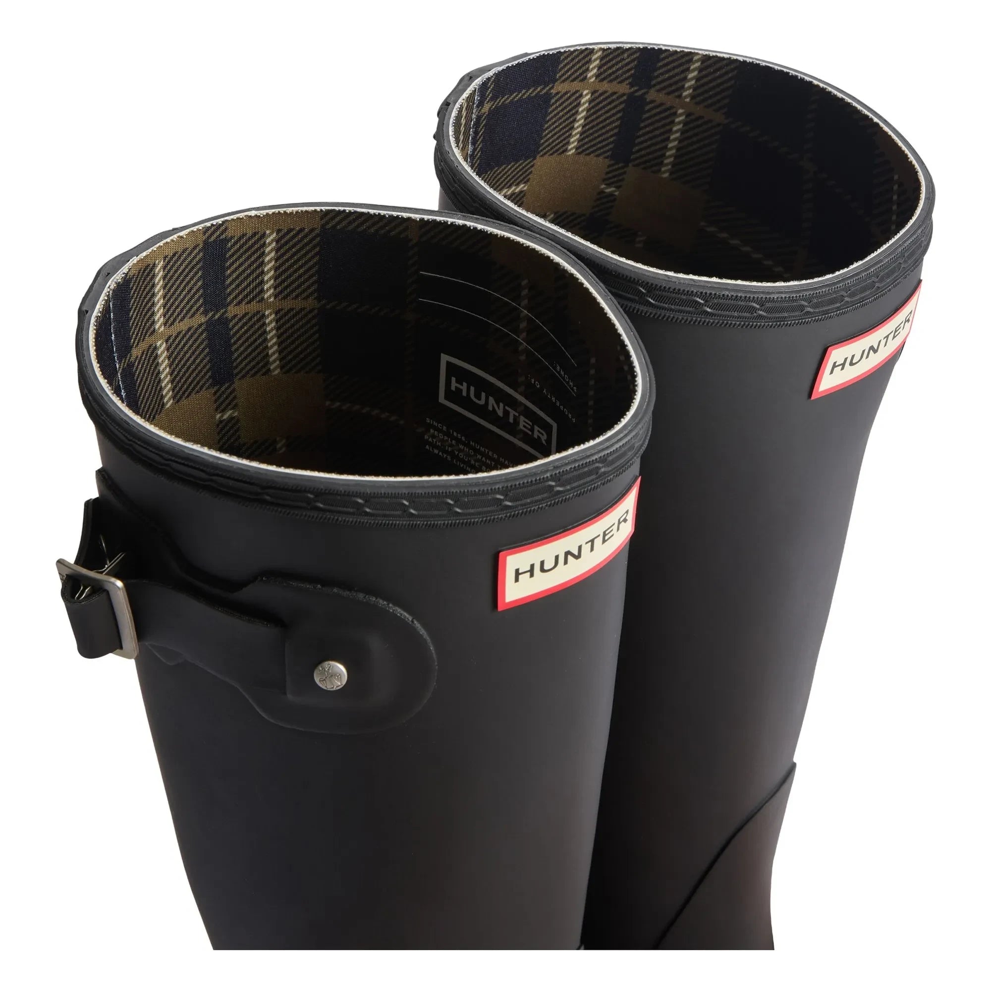 Hunter - Botas de agua de caucho Tartan Original | Negro