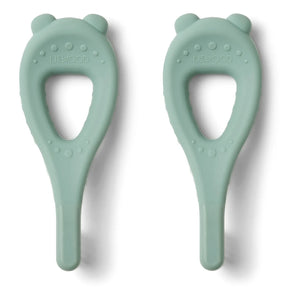 Liewood - Cepillos de dientes de silicona Janelle para bebé - Paquete de 2 | Menta