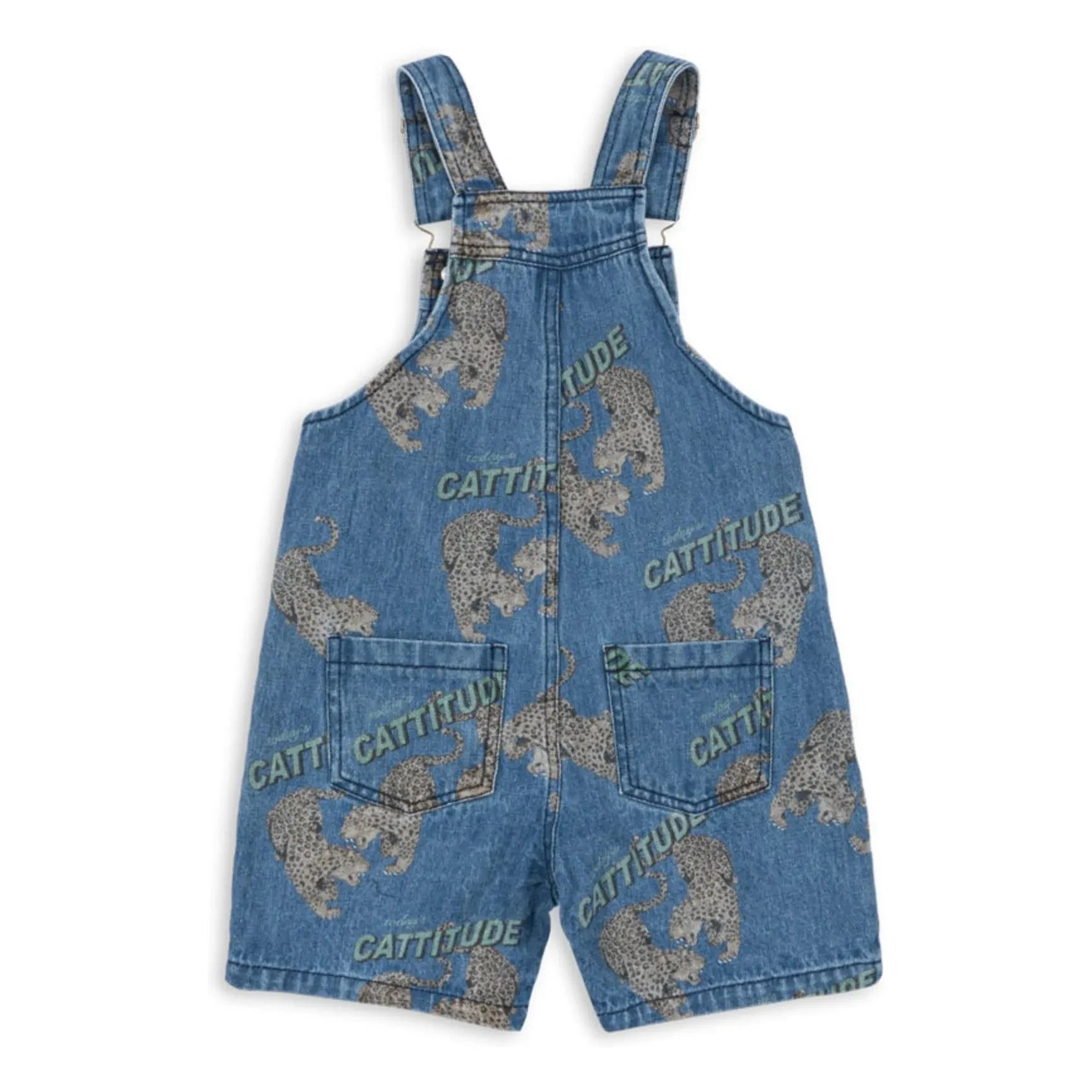 Konges Sløjd - Peto corto de mezclilla de algodón orgánico con estampado de chita Magot | Azul