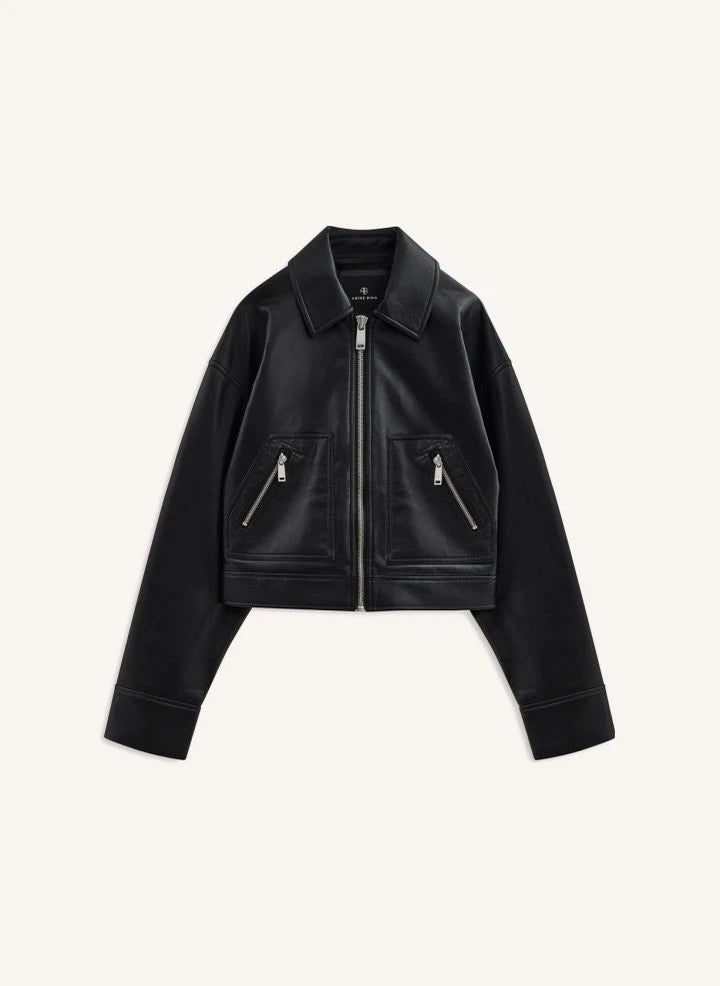Anine Bing - Chaqueta de Cuero Assan | Negro