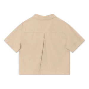 Matona - Camisa de algodón orgánico Seersucker arena