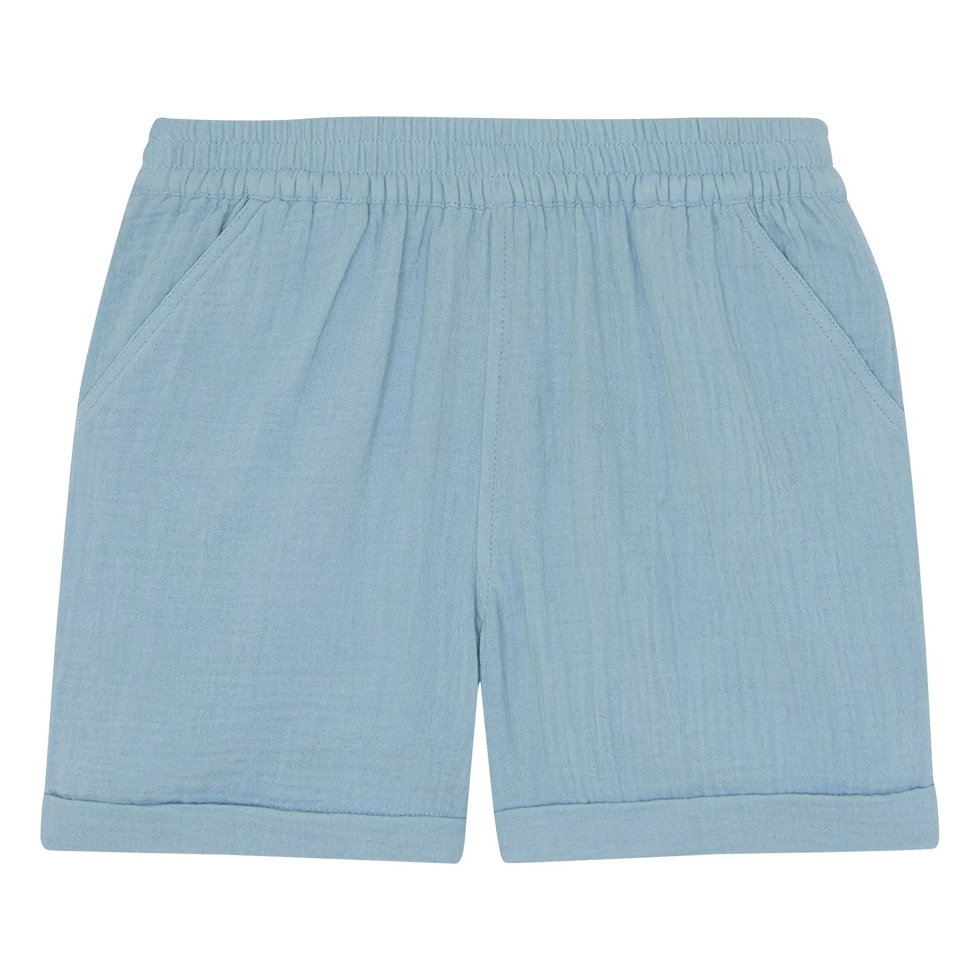Bonton - Pantalón corto de gasa de algodón Noé | Azul claro
