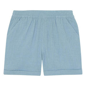 Bonton - Pantalón corto de gasa de algodón Noé | Azul claro
