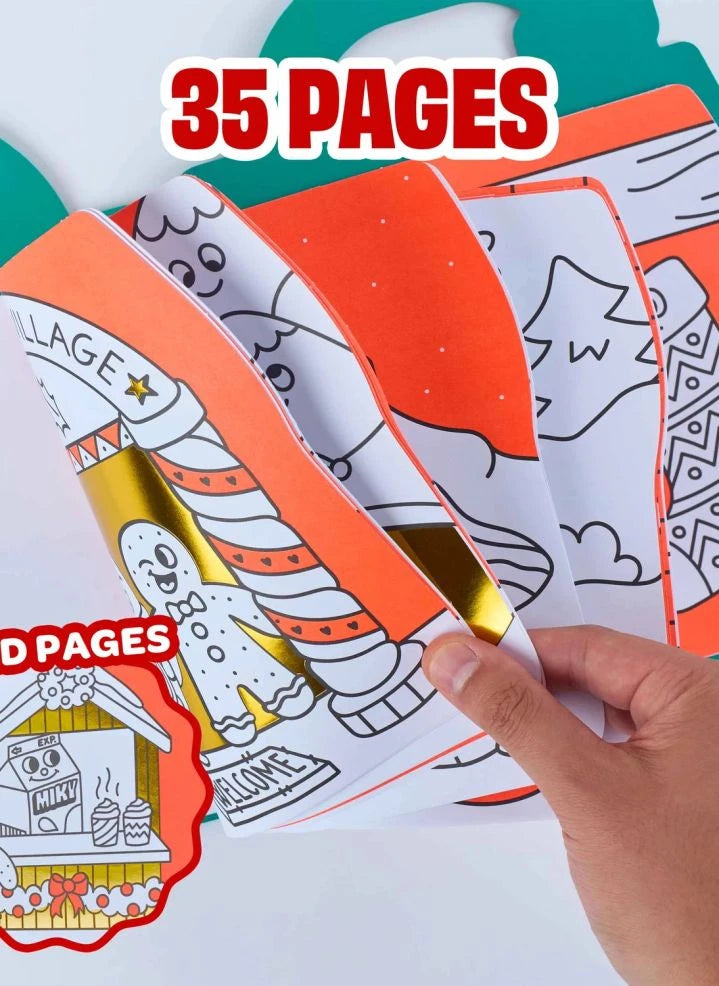 Omy - Libro para colorear de pegatinas de Navidad