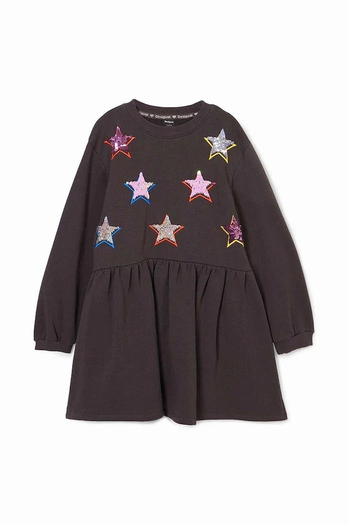 Vestido de Algodón para Niña Desigual