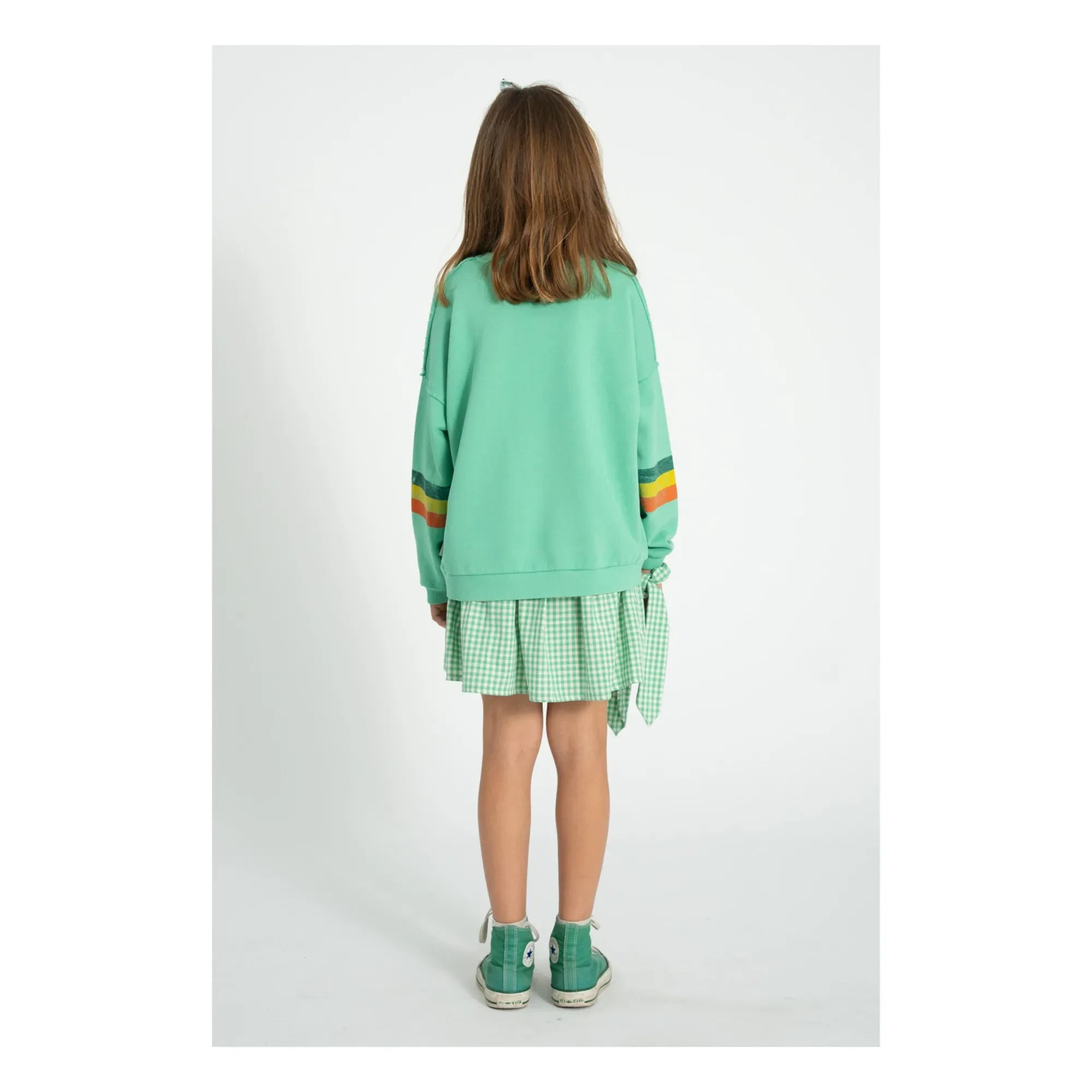 Piupiuchick - Sudadera a rayas de algodón orgánico | Verde