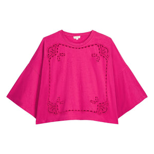 Louise Misha - Blusa de algodón orgánico Neolar | Fucsia