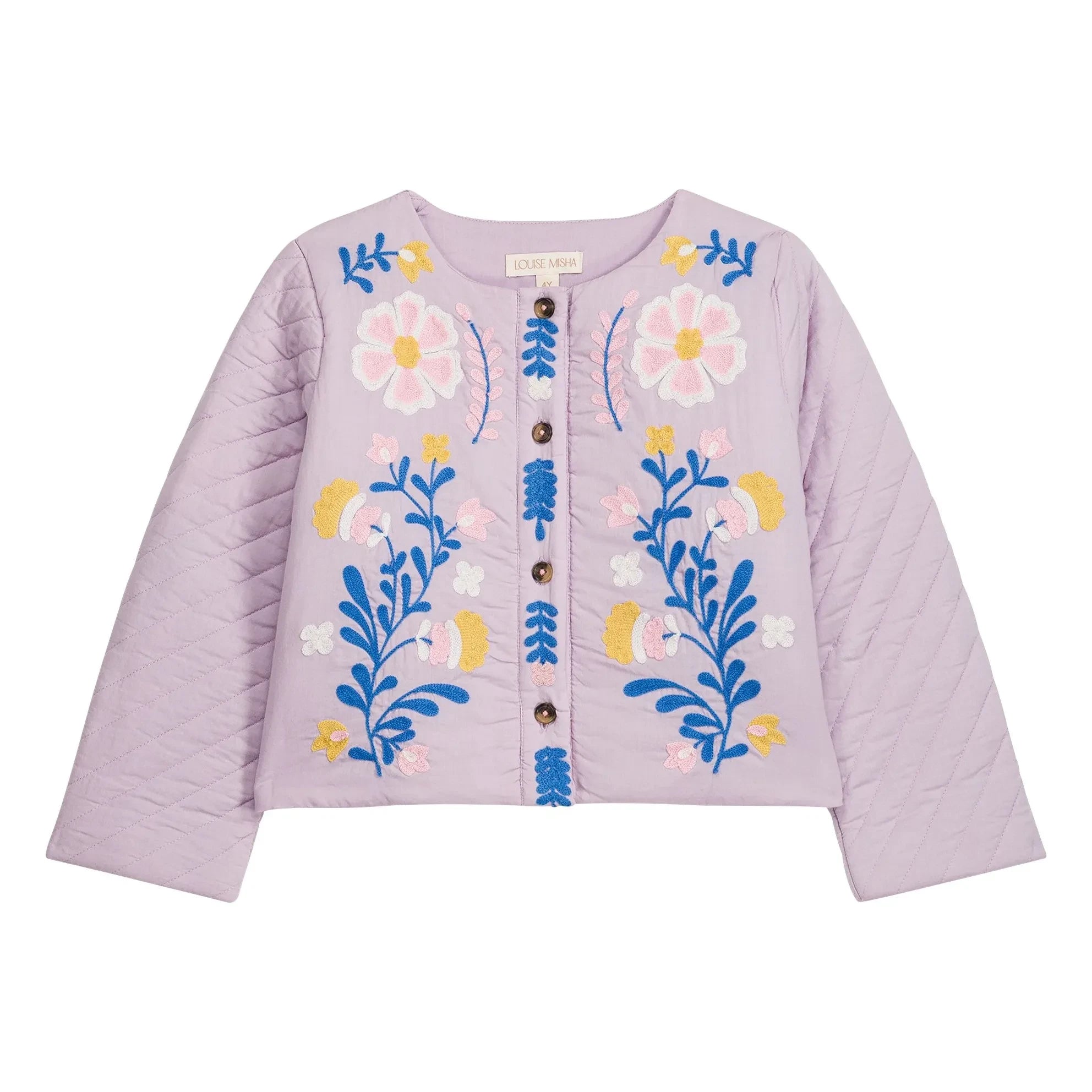 Louise Misha - Chaqueta Acolchada de Algodón Orgánico Orisha Fleurie | Malva