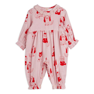 Mini Rodini - Mono animal de algodón orgánico | Rosa