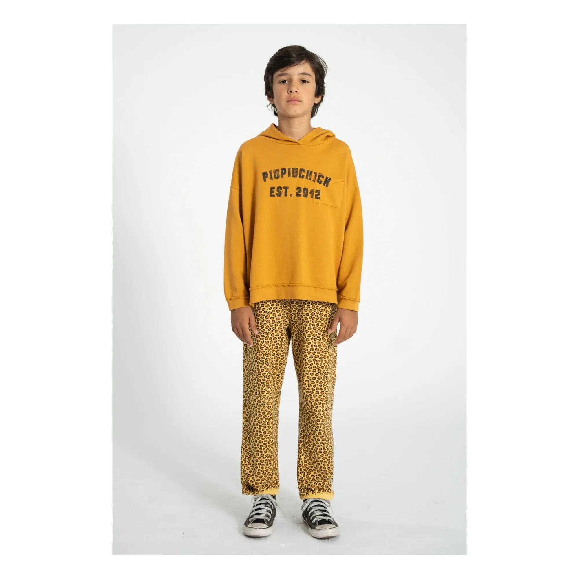 Piupiuchick - Sudadera de algodón orgánico Est 2012 | Camel