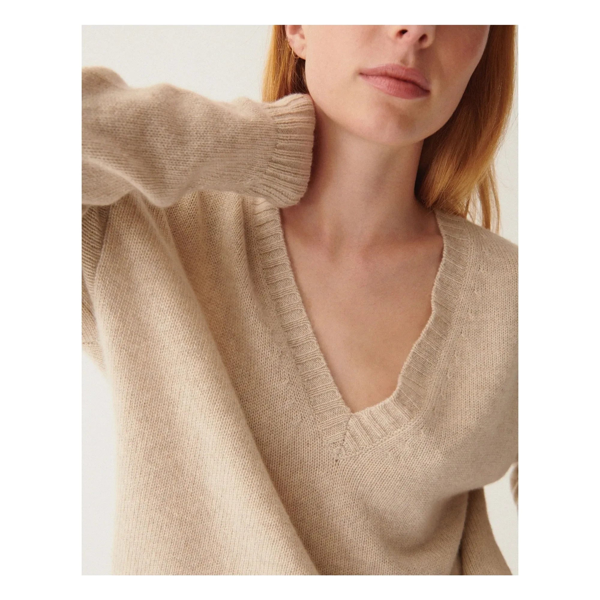 Bompard - Jersey de cachemira con cuello de pico | Avena