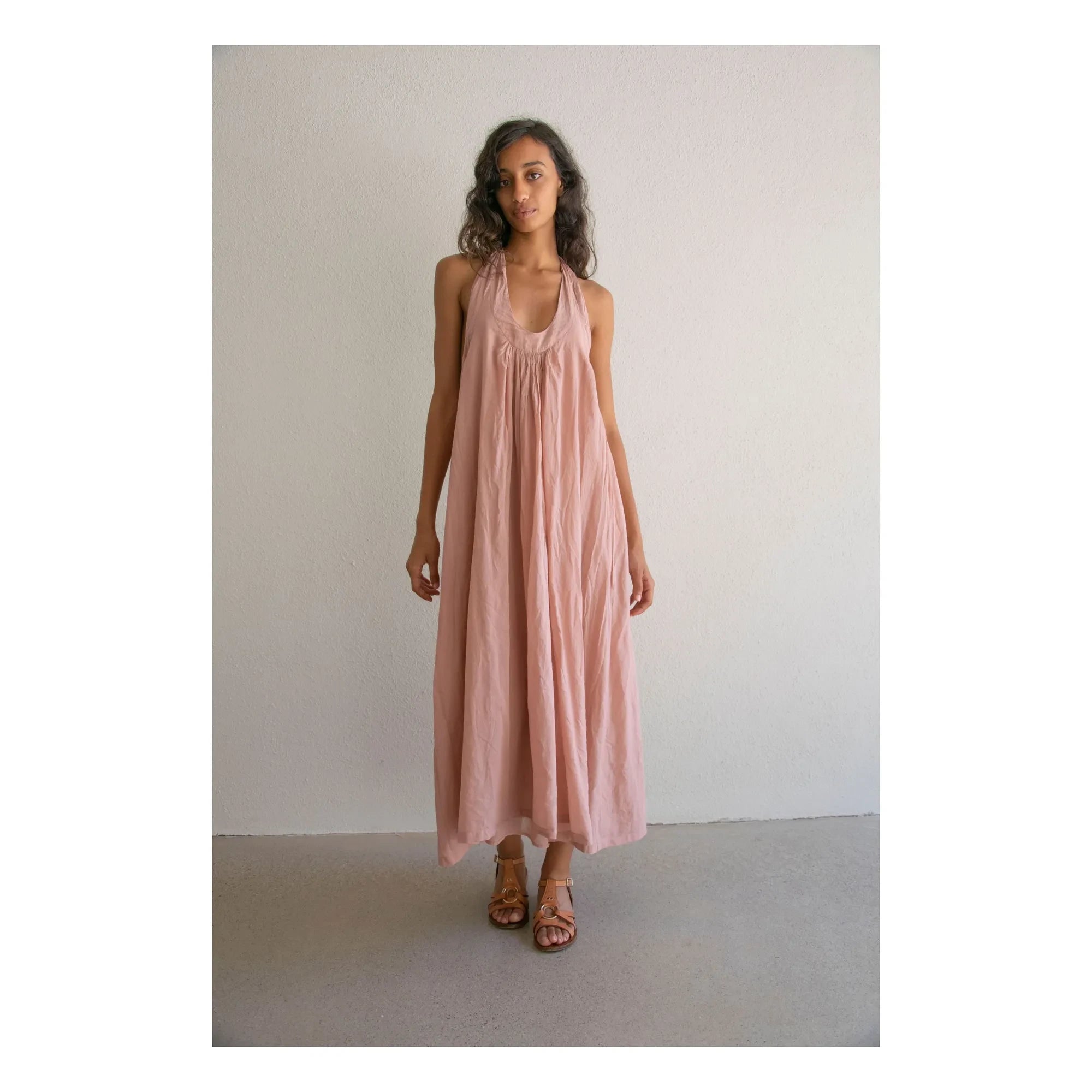 THEAVANT - Vestido de velo de algodón La Plage | Beige