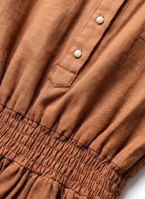 Hundred Pieces - Vestido Enoha Yıldız | Marrón