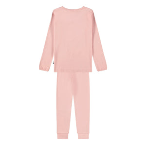 Molo - Lue Smiley органik pamuklu pijama | Pudra pembe