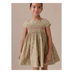 Bonpoint - Vestido de algodón orgánico con estampado Liberty Duchesse | Verde