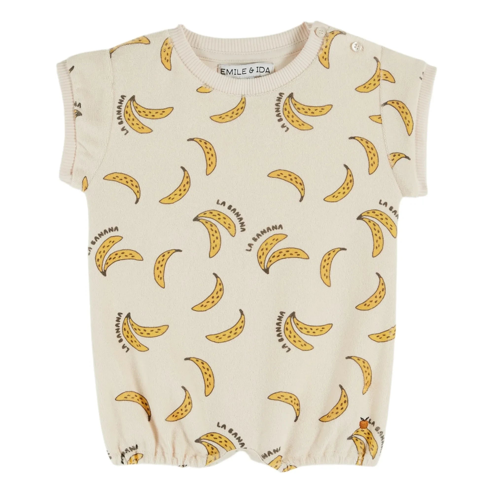 Emile et Ida - Mono de toalla de algodón orgánico Banana | Crema