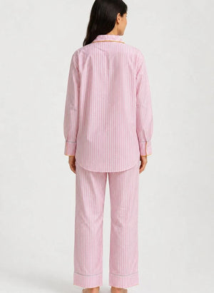 Folkloore - Pijama de Rayas - Colección para Mujeres | Rosa Pálido