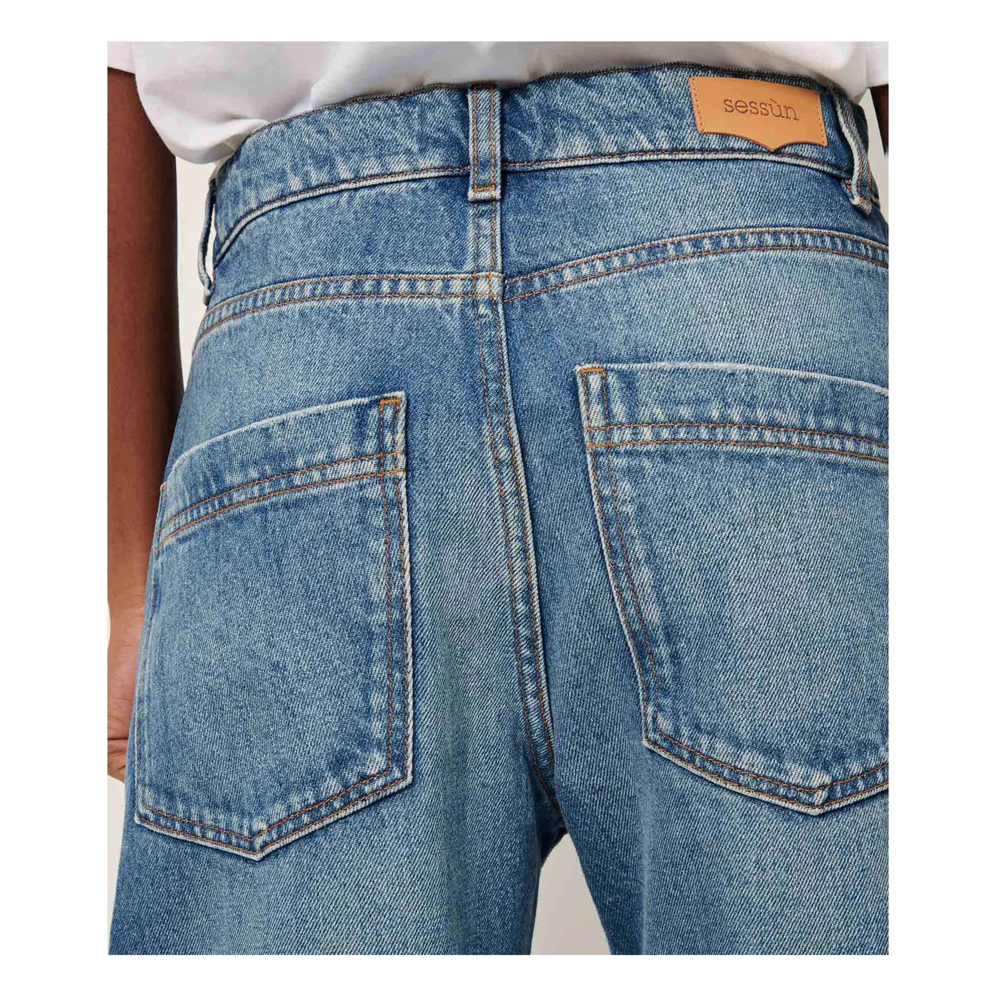 Sessùn - Jeans de denim de algodón orgánico | Denim lavado a la piedra