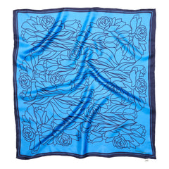 Becksöndergaard - Pañuelo de seda Stencia Tulip | Azul