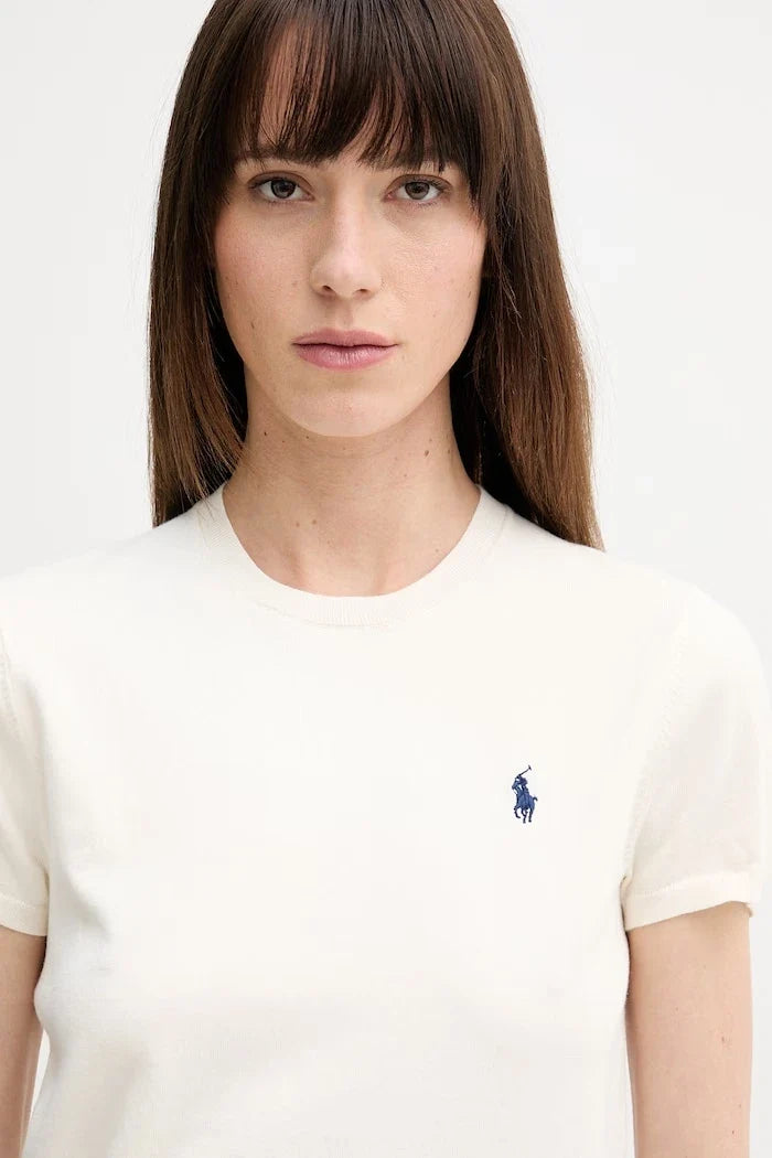 Suéter de algodón de manga corta para mujer Polo Ralph Lauren