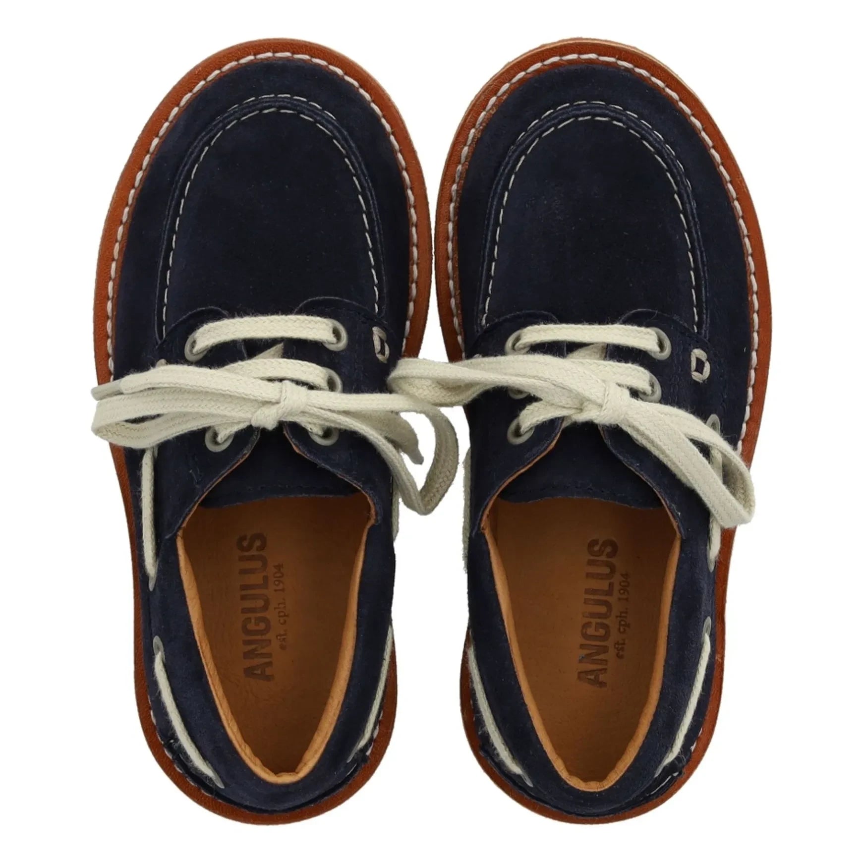 Angulus - Zapatos náuticos Dock Daim | Azul marino