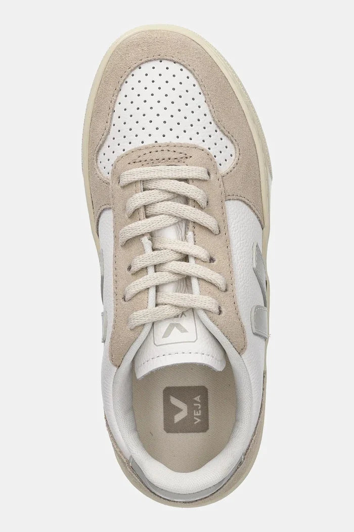 Zapatillas deportivas de piel para niños Veja Small V-10 con cordones