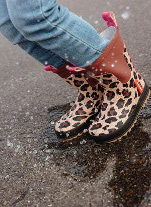 Hola Hossy - Botas de lluvia de leopardo | Marrón