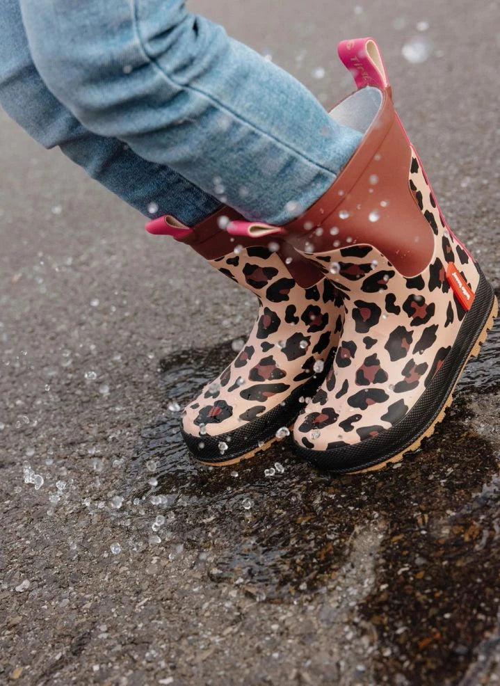 Hola Hossy - Botas de lluvia de leopardo | Marrón