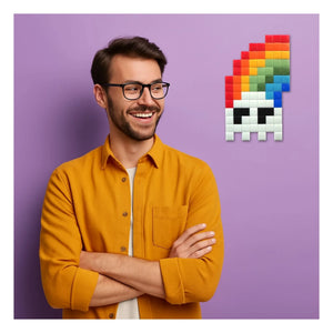 Pixel Corner - Karanlıkta Fosforlu Pixel Art Kiti - Karanlığın İçindeki Gökkuşağı