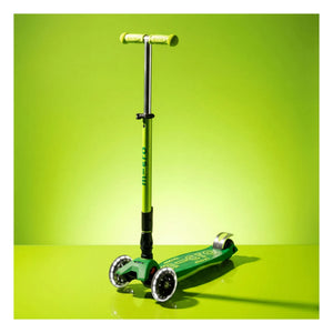 Patinete Micro - Maxi Plegable Neón LED | Verde