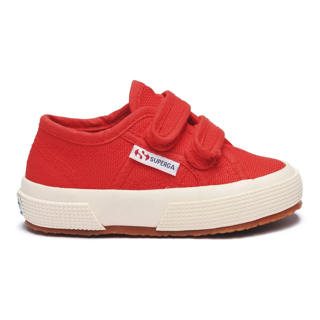 Superga - Zapatillas Deportivas Bajas de Algodón con Velcro | Rojo