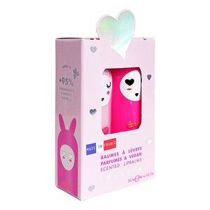 Inuwet - Set doble de bálsamos labiales Bloom - fresa y cereza