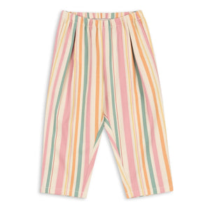 Konges Sløjd - Pantalón de rayas Frankie de algodón orgánico | Rosa