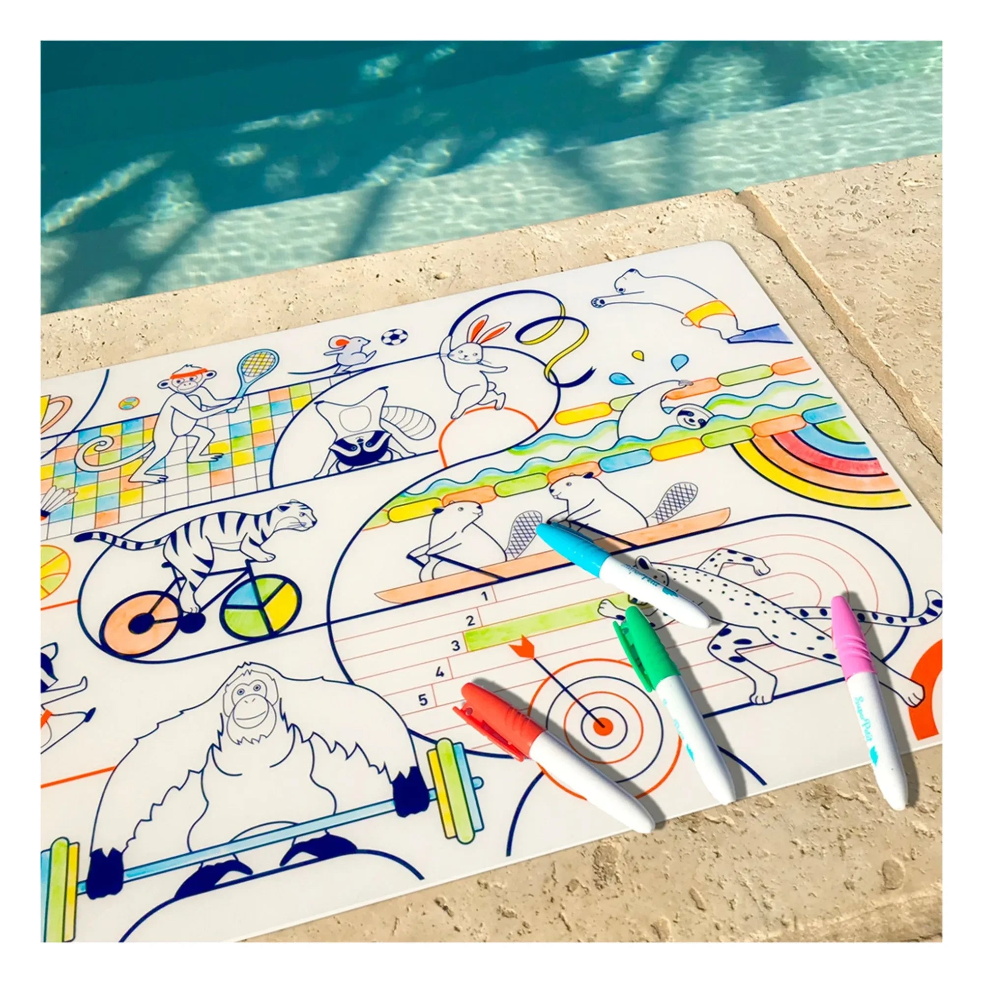 Superpetit - set de 5 rotuladores deportivos para colorear