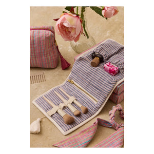Louise Misha - Estuche para brochas de maquillaje Teila | Crema