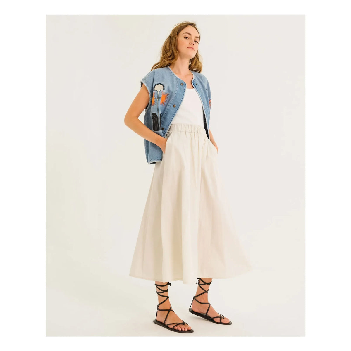 Tinsels - Chaqueta Vaquera sin Mangas Edel | Azul