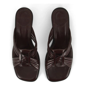 Socque Paris - Sandalias de cuero Janis | Chocolate