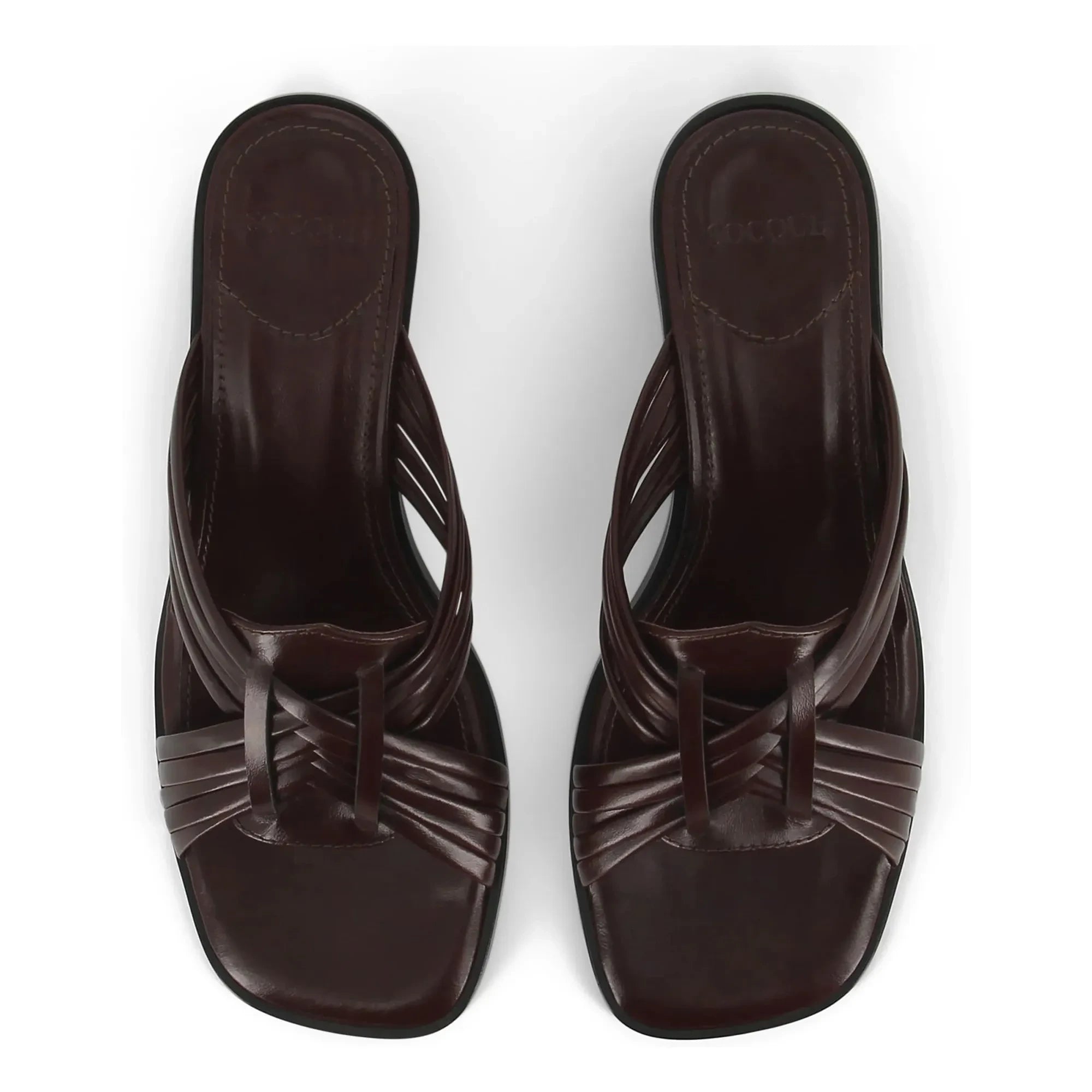 Socque Paris - Sandalias de cuero Janis | Chocolate