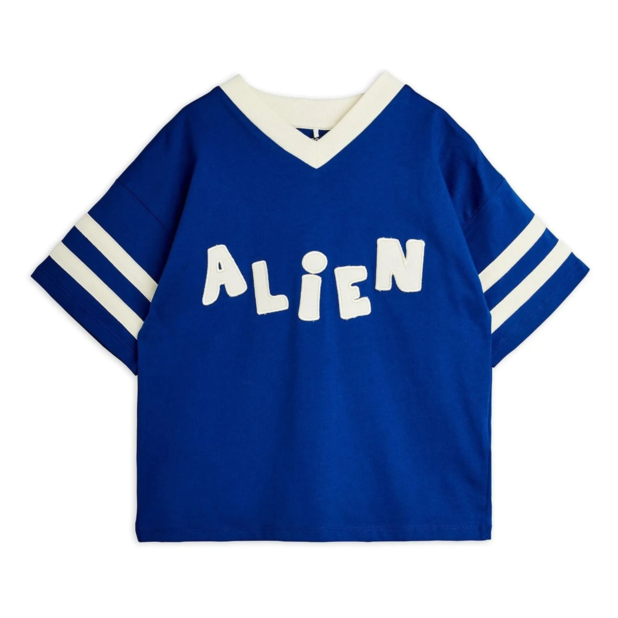 Mini Rodini - Camiseta de algodón orgánico Alien | Azul