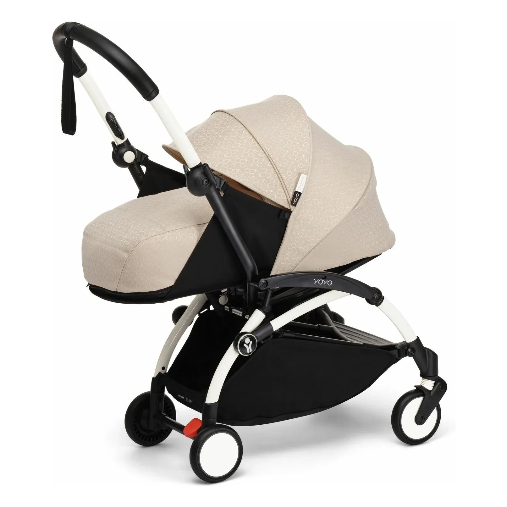 Stokke® - YOYO³ Bonpoint 0+ yenidoğan bebek arabası Beyaz çerçeve | Bej