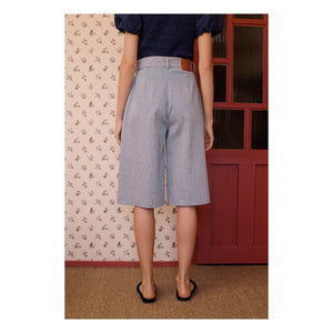 Maria de la Orden - Spencer Algodón Bermuda Pantalones Cortos | Azul