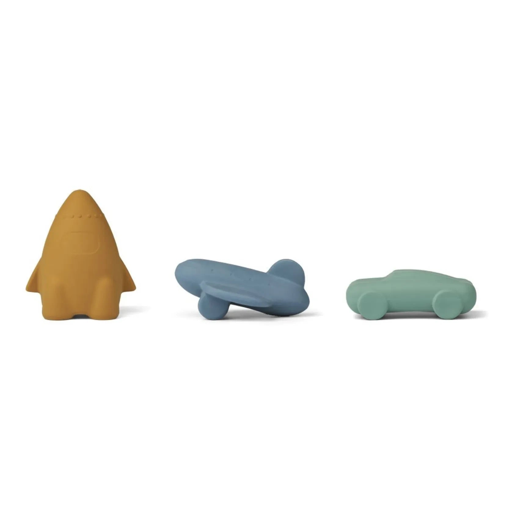 Liewood - Juguetes Jacob de caucho natural - Set de 3 | Azul varios modelos