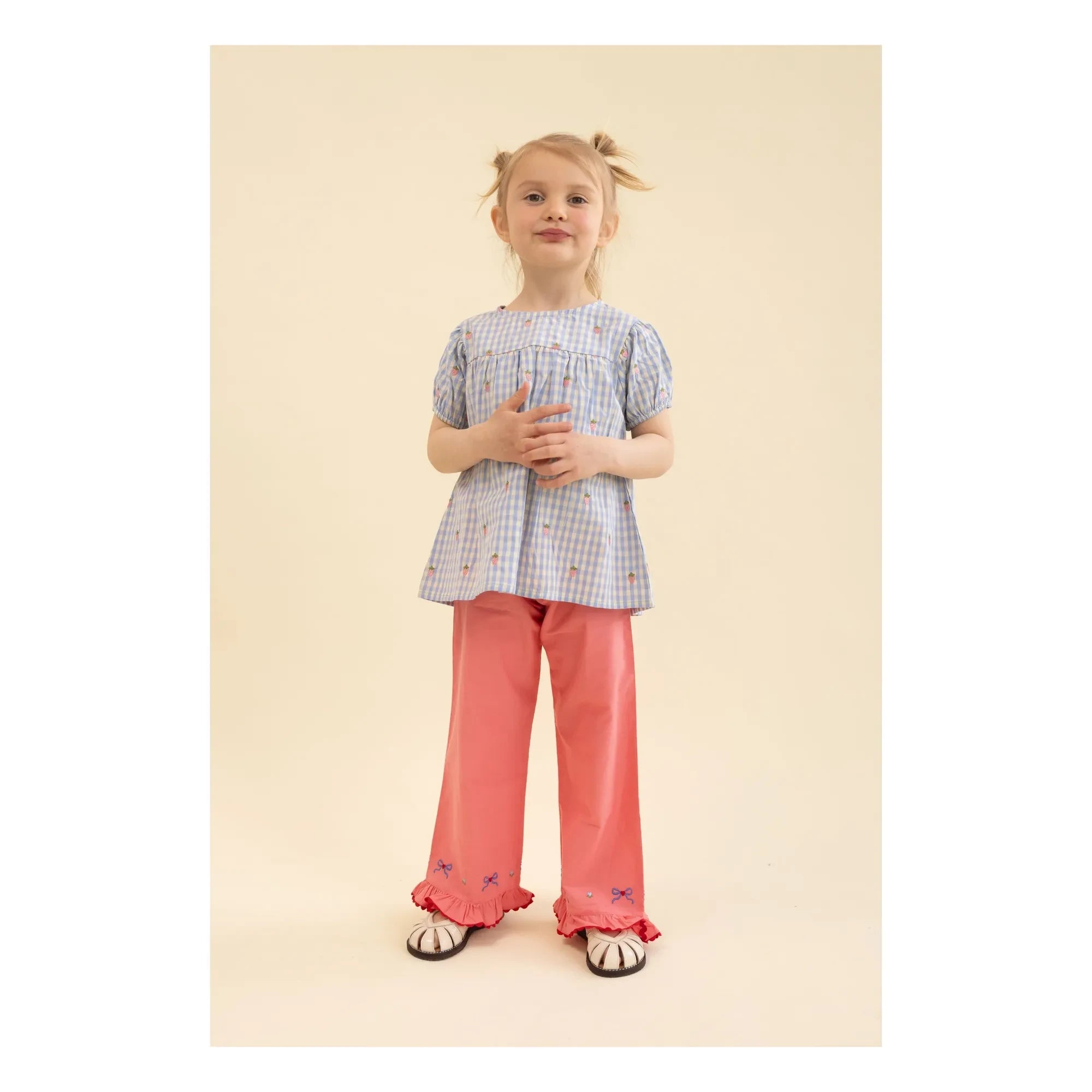 Flöss - Blusa Millie Vichy | Azul claro