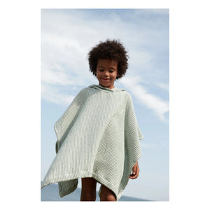 Liewood - Poncho Paco | Rayas Y/D Menta/Crema