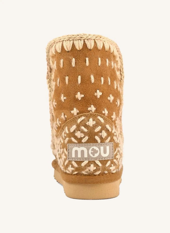 Mou - Botas Eskimo Sashiko | Cognac