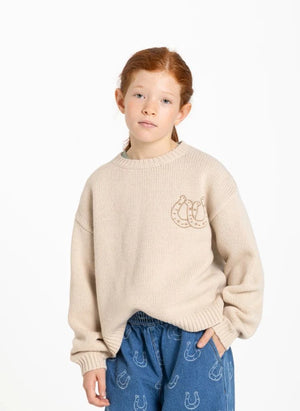 Hundred Pieces - Lacy Get Lucky Merino Wool Sweater | Crema