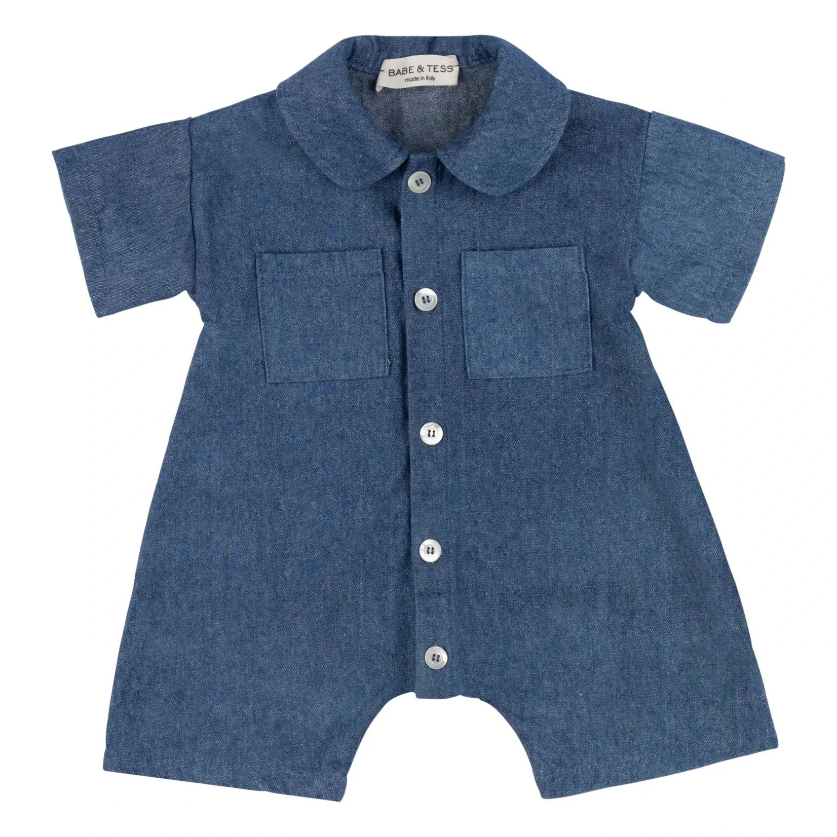 Babe & Tess - Mono vaquero con cuello Claudine | Azul