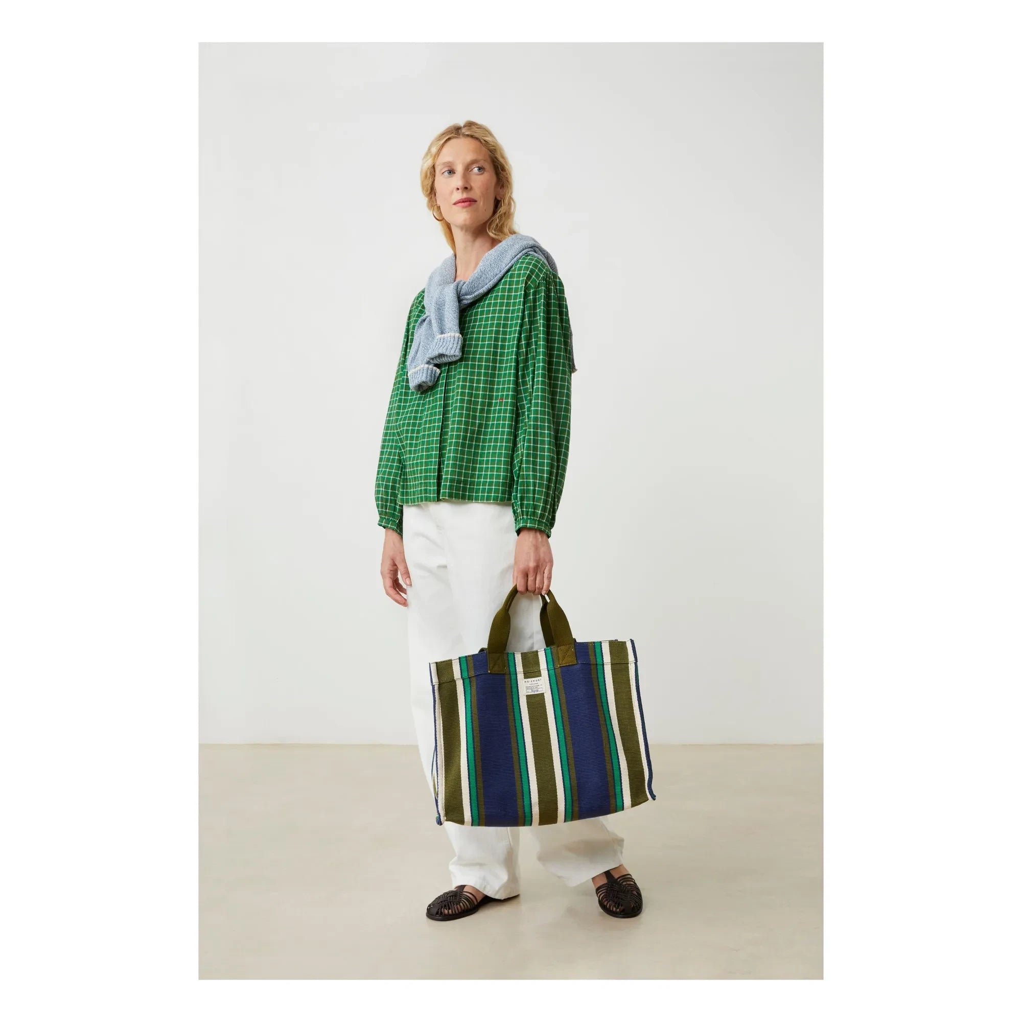 Moismont - Bolsa de Compras Bari N°46 Algodón | Azul marino